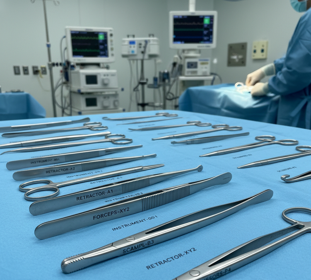 Surgical Instruments with Label