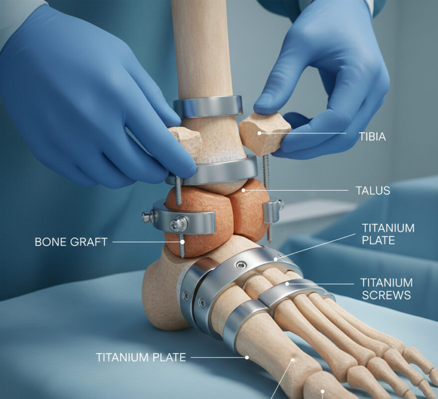 also known as fusion or surgical ankylosis