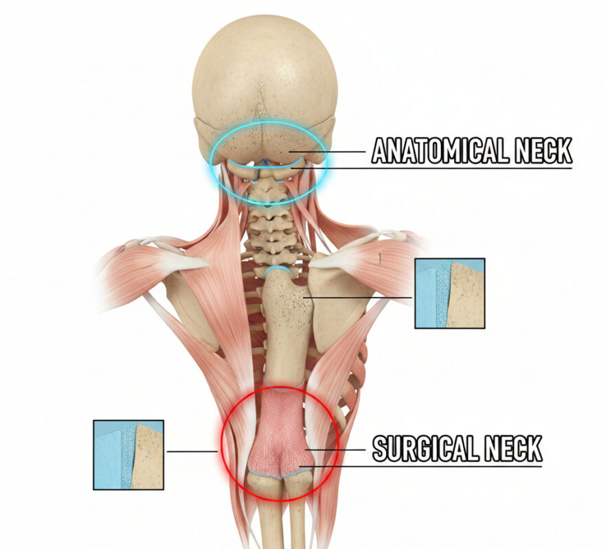 anatomical and surgical neck of humerus