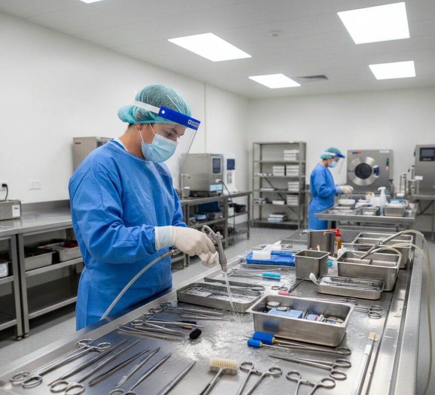 cleaning surgical equipment